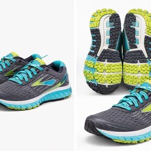 Brooks Gray and Blue Athletic Shoes